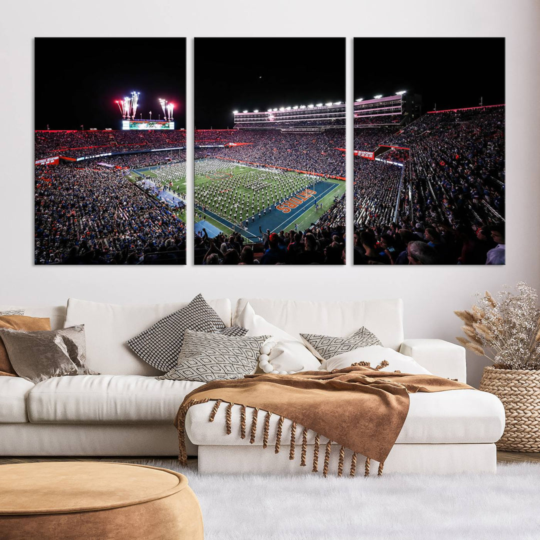 Ben Hill Griffin Stadium Wall Art Canvas Print