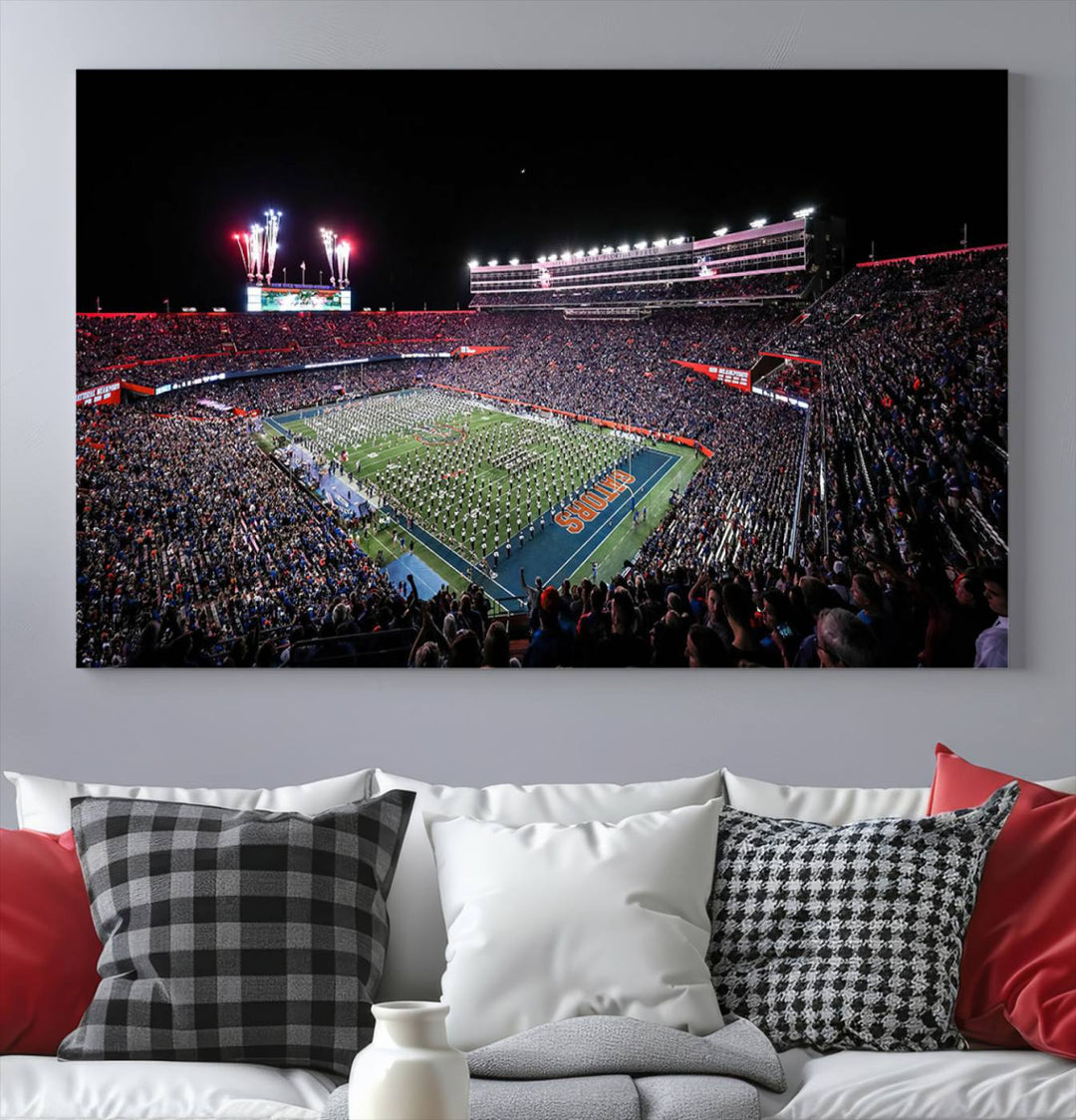 Ben Hill Griffin Stadium Wall Art Canvas Print