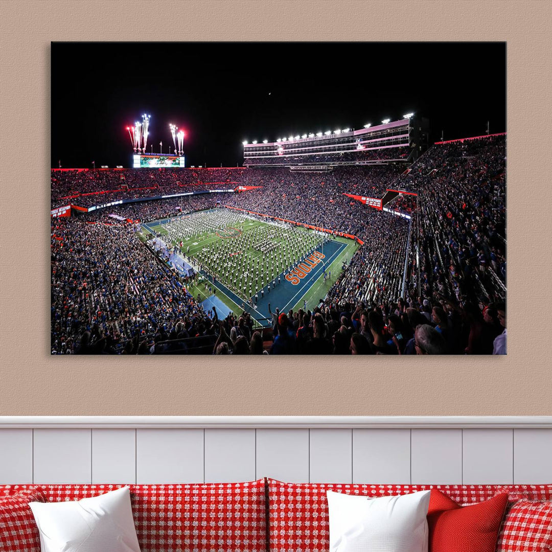 Ben Hill Griffin Stadium Wall Art Canvas Print