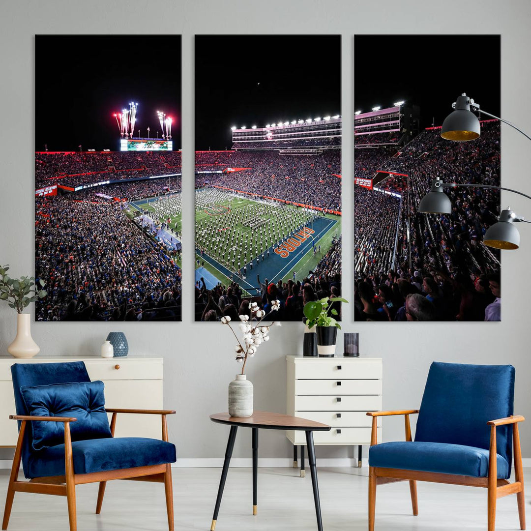 Ben Hill Griffin Stadium Wall Art Canvas Print