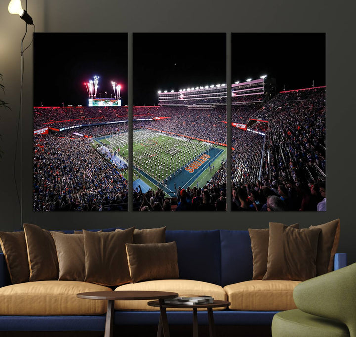 Ben Hill Griffin Stadium Wall Art Canvas Print