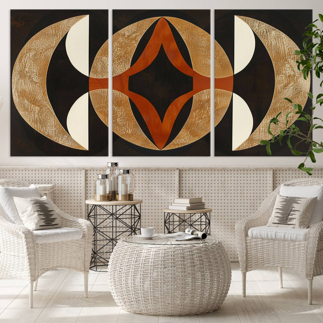 Black Abstract Wall Art Canvas Print