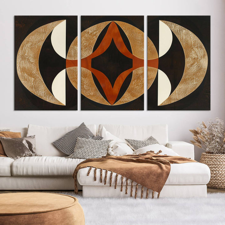 Black Abstract Wall Art Canvas Print