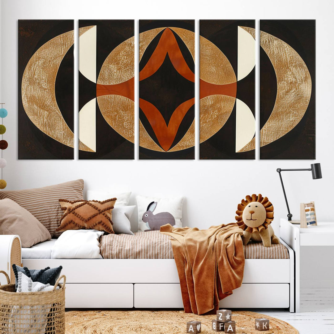 Black Abstract Wall Art Canvas Print