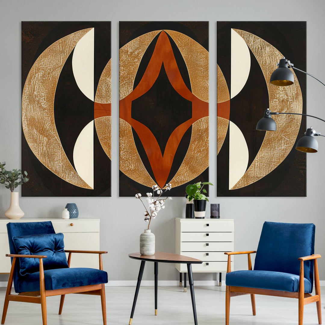 Black Abstract Wall Art Canvas Print