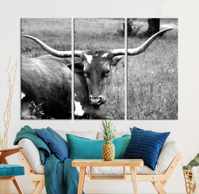 Cow Large Wall Art Canvas Print