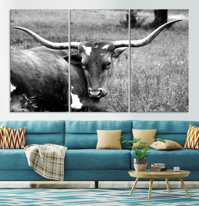 Cow Large Wall Art Canvas Print