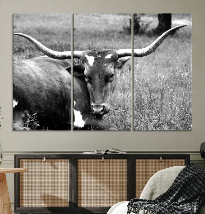 Cow Large Wall Art Canvas Print