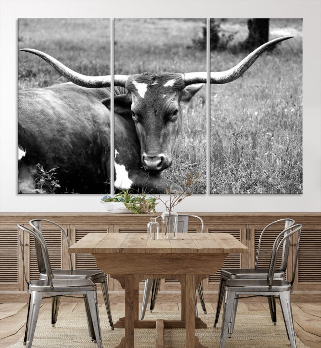 Cow Large Wall Art Canvas Print