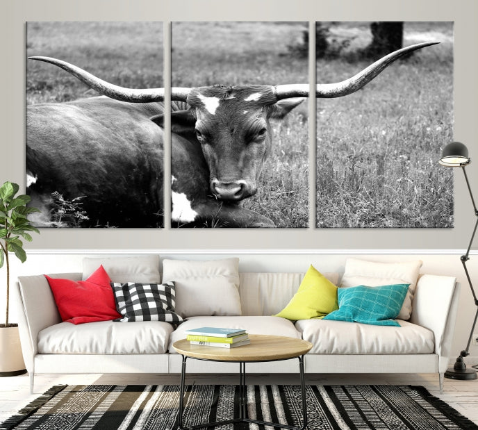 Cow Large Wall Art Canvas Print