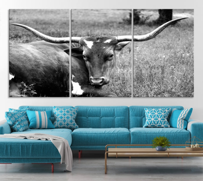 Cow Large Wall Art Canvas Print