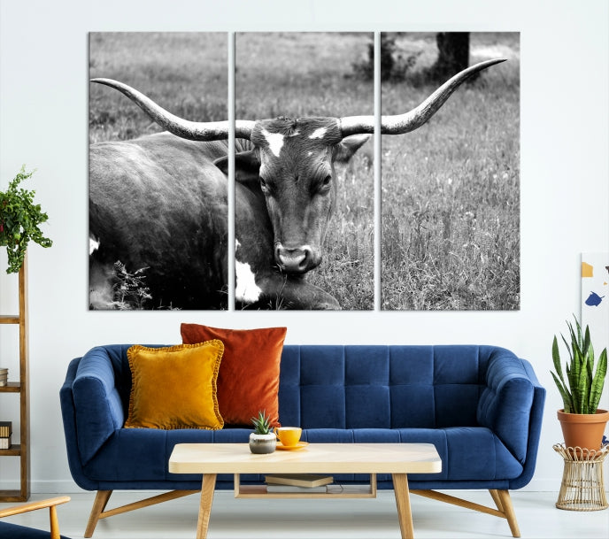 Cow Large Wall Art Canvas Print