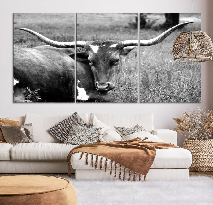 Cow Large Wall Art Canvas Print