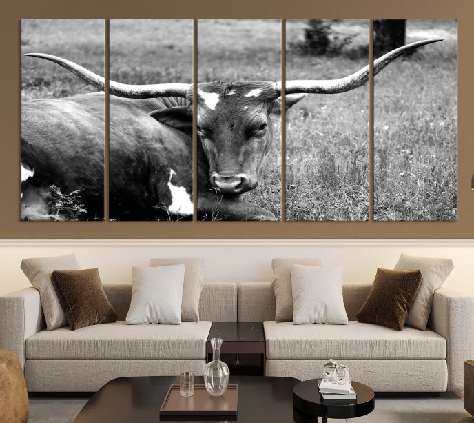 Cow Large Wall Art Canvas Print