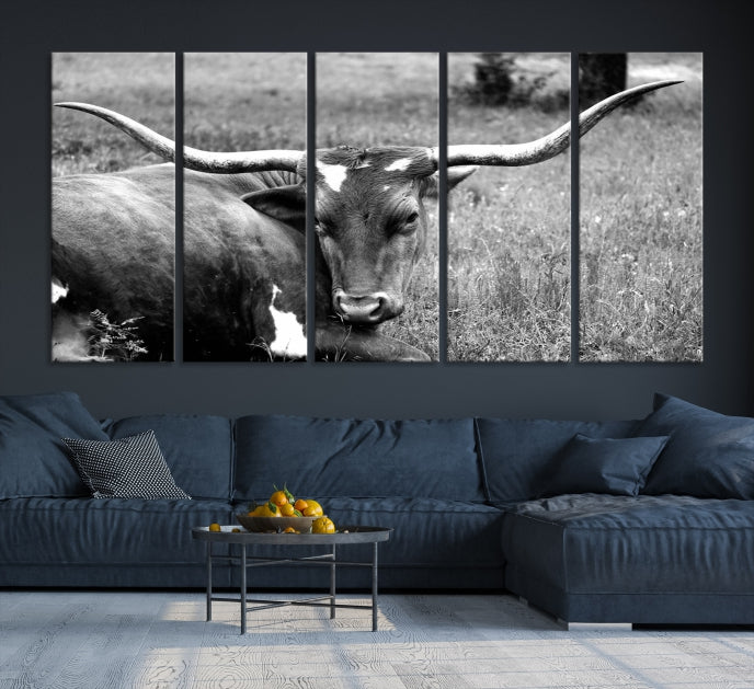 Cow Large Wall Art Canvas Print