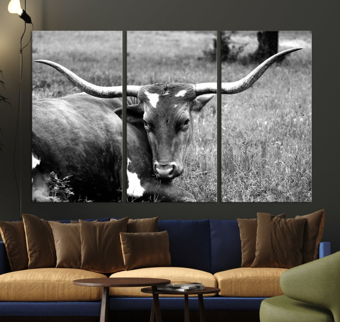 Cow Large Wall Art Canvas Print