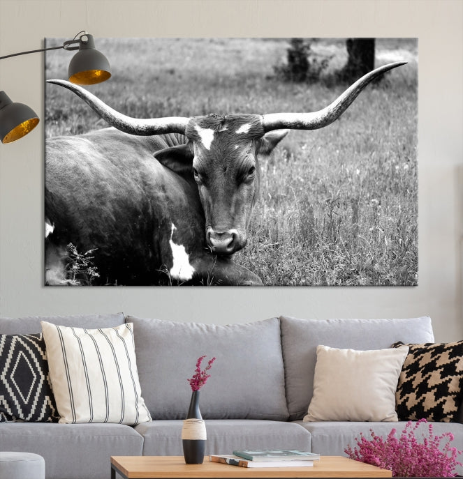 Cow Large Wall Art Canvas Print