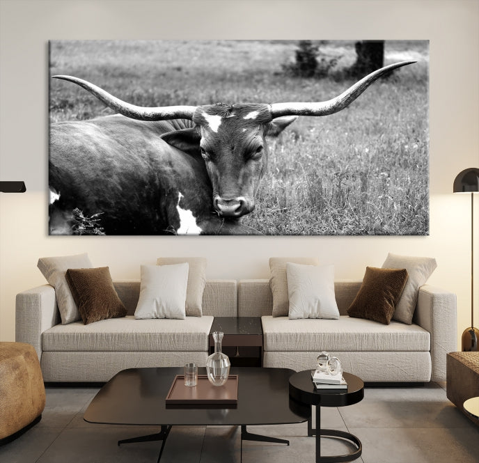 Cow Large Wall Art Canvas Print