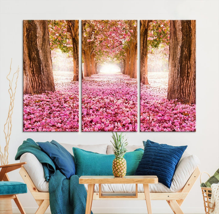 Blossom Cherry Canvas Print Pink Flowers Extra Large Wall Art Nature Prints