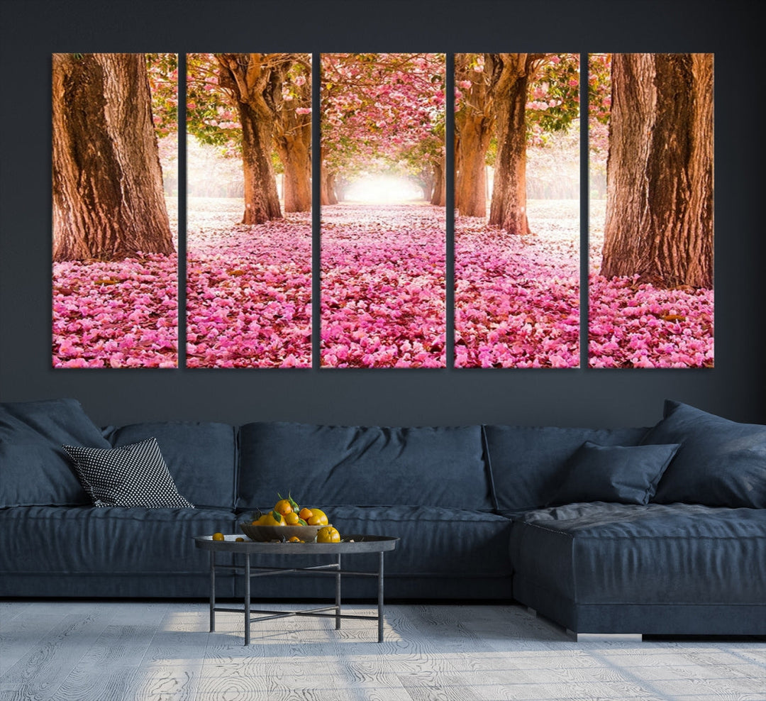 Blossom Cherry Canvas Print Pink Flowers Extra Large Wall Art Nature Prints