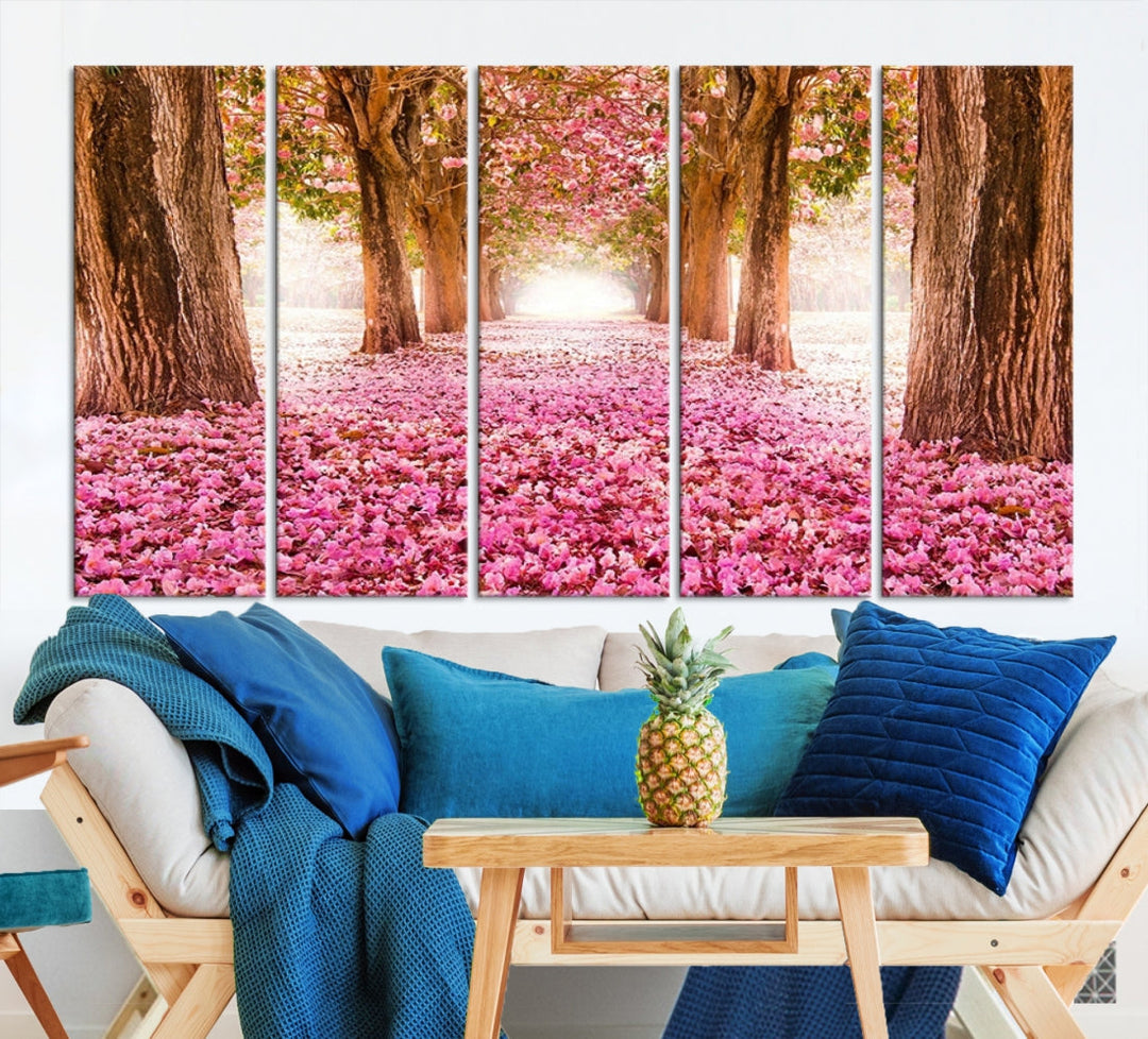 Blossom Cherry Canvas Print Pink Flowers Extra Large Wall Art Nature Prints