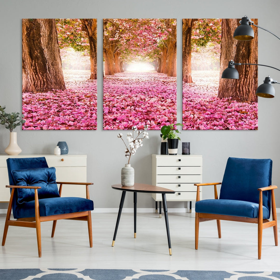 Blossom Cherry Canvas Print Pink Flowers Extra Large Wall Art Nature Prints