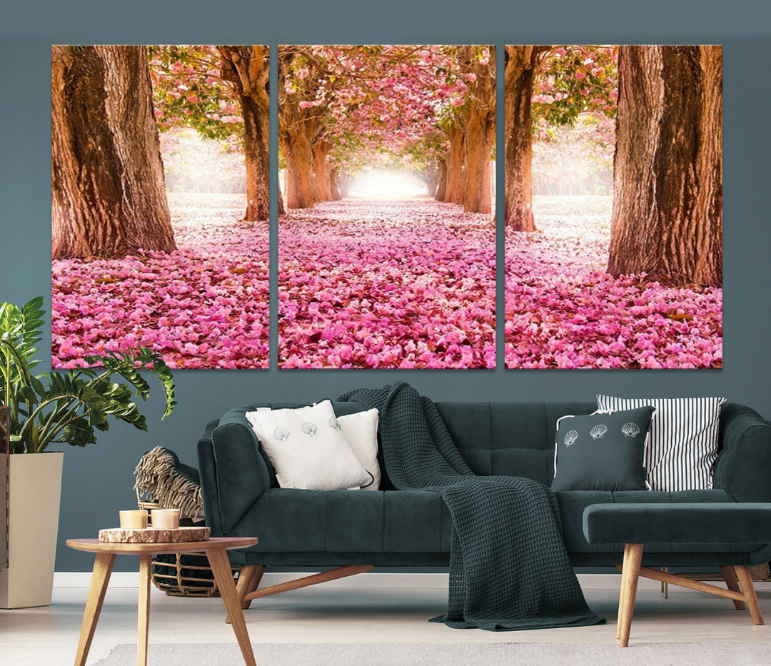 Blossom Cherry Canvas Print Pink Flowers Extra Large Wall Art Nature Prints