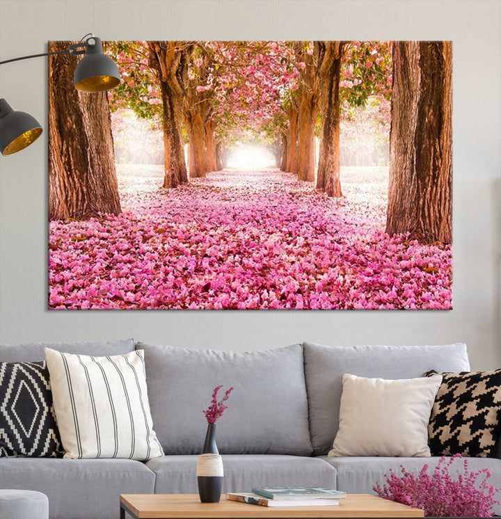 Blossom Cherry Canvas Print Pink Flowers Extra Large Wall Art Nature Prints