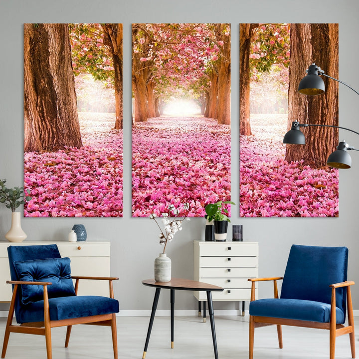 Blossom Cherry Canvas Print Pink Flowers Extra Large Wall Art Nature Prints