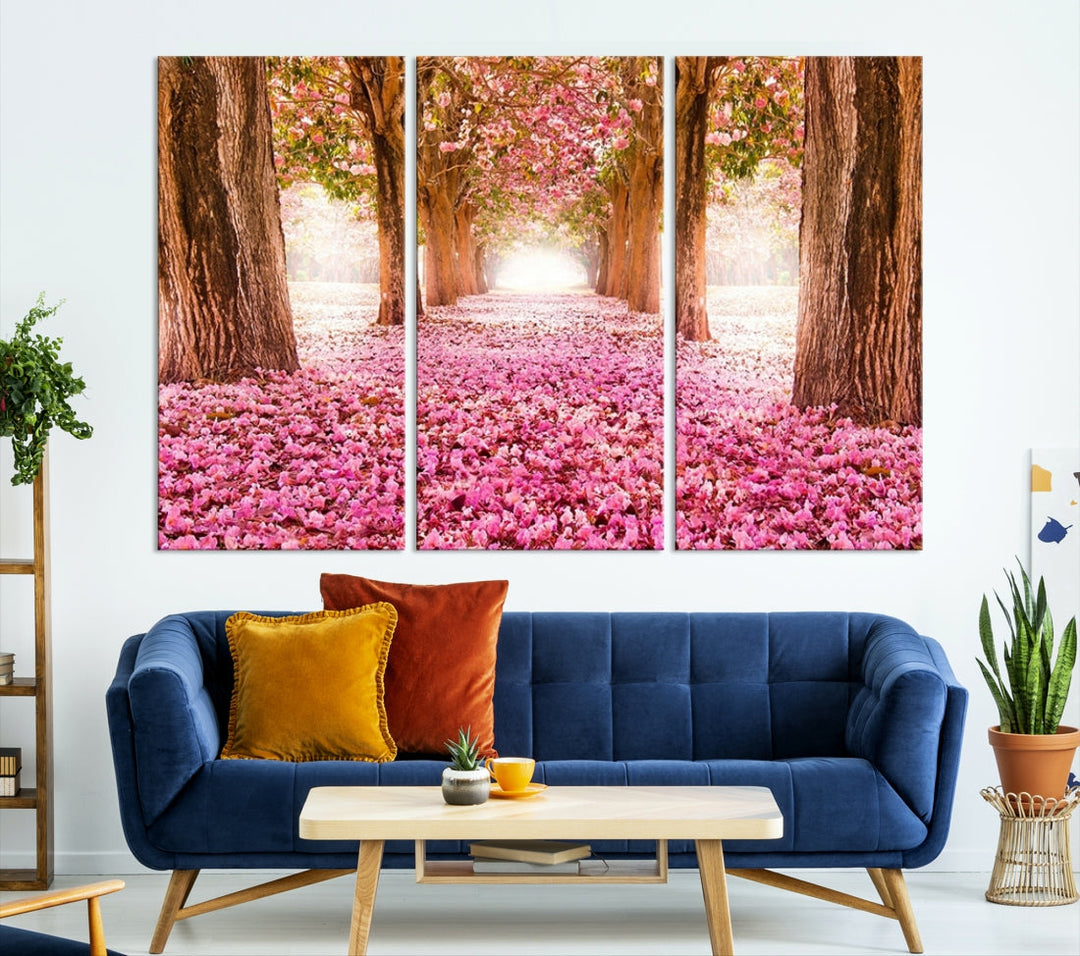 Blossom Cherry Canvas Print Pink Flowers Extra Large Wall Art Nature Prints