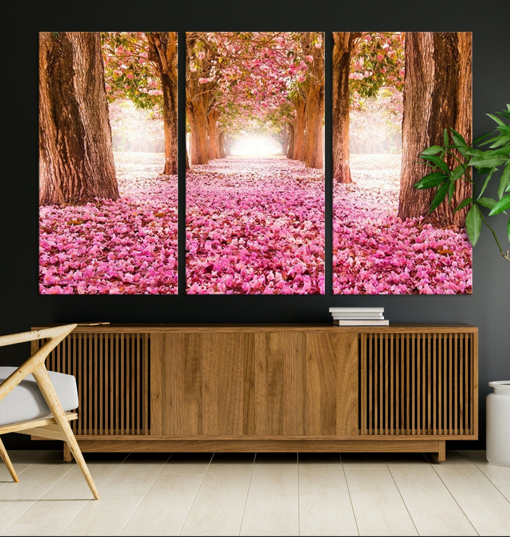 Blossom Cherry Canvas Print Pink Flowers Extra Large Wall Art Nature Prints