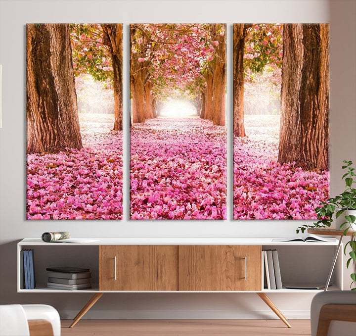 Blossom Cherry Canvas Print Pink Flowers Extra Large Wall Art Nature Prints