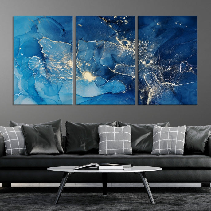 Marble Fluid Effect Large Wall Art Modern Abstract Canvas Wall Art Print