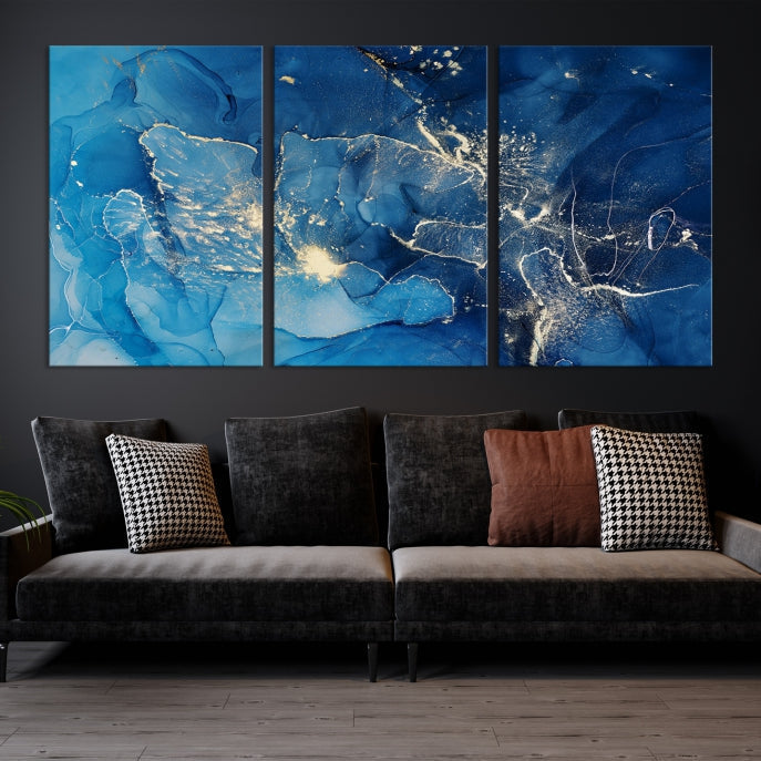 Marble Fluid Effect Large Wall Art Modern Abstract Canvas Wall Art Print