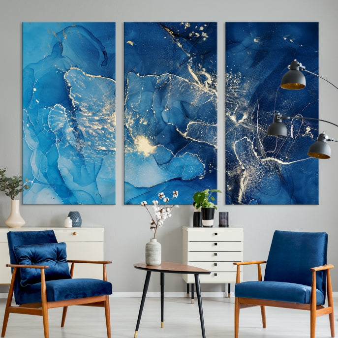 Marble Fluid Effect Large Wall Art Modern Abstract Canvas Wall Art Print