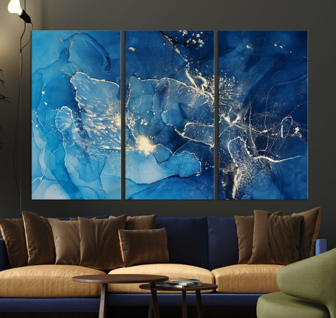 Marble Fluid Effect Large Wall Art Modern Abstract Canvas Wall Art Print