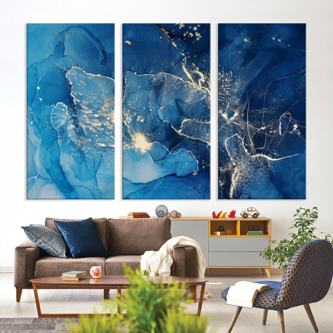 Marble Fluid Effect Large Wall Art Modern Abstract Canvas Wall Art Print