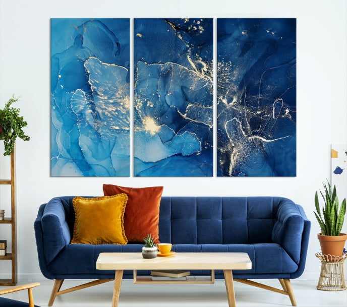 Marble Fluid Effect Large Wall Art Modern Abstract Canvas Wall Art Print