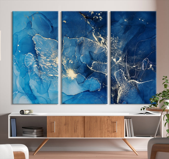 Marble Fluid Effect Large Wall Art Modern Abstract Canvas Wall Art Print