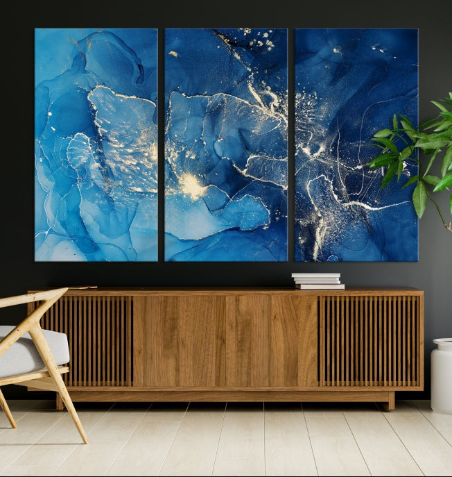 Marble Fluid Effect Large Wall Art Modern Abstract Canvas Wall Art Print