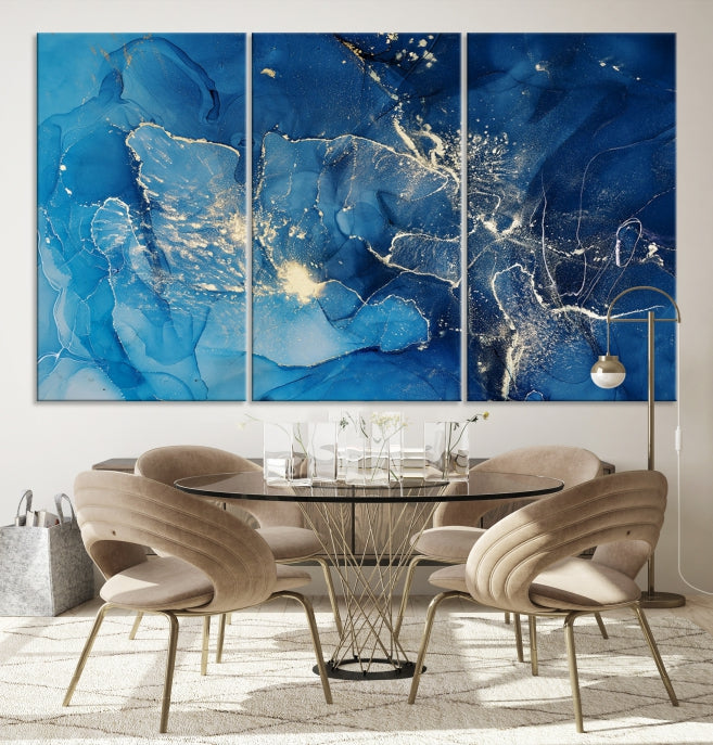 Marble Fluid Effect Large Wall Art Modern Abstract Canvas Wall Art Print