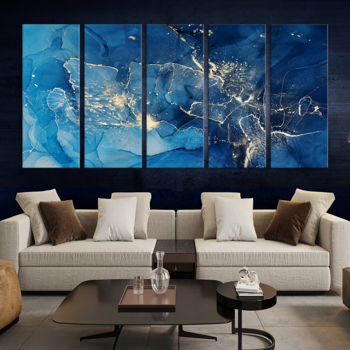 Marble Fluid Effect Large Wall Art Modern Abstract Canvas Wall Art Print