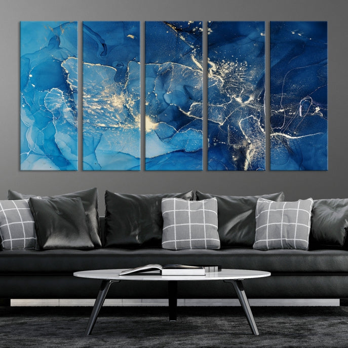 Marble Fluid Effect Large Wall Art Modern Abstract Canvas Wall Art Print