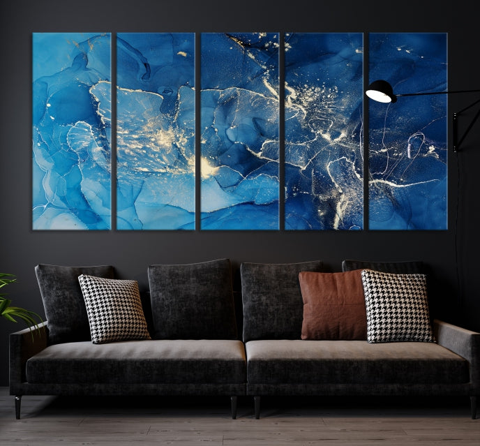 Marble Fluid Effect Large Wall Art Modern Abstract Canvas Wall Art Print