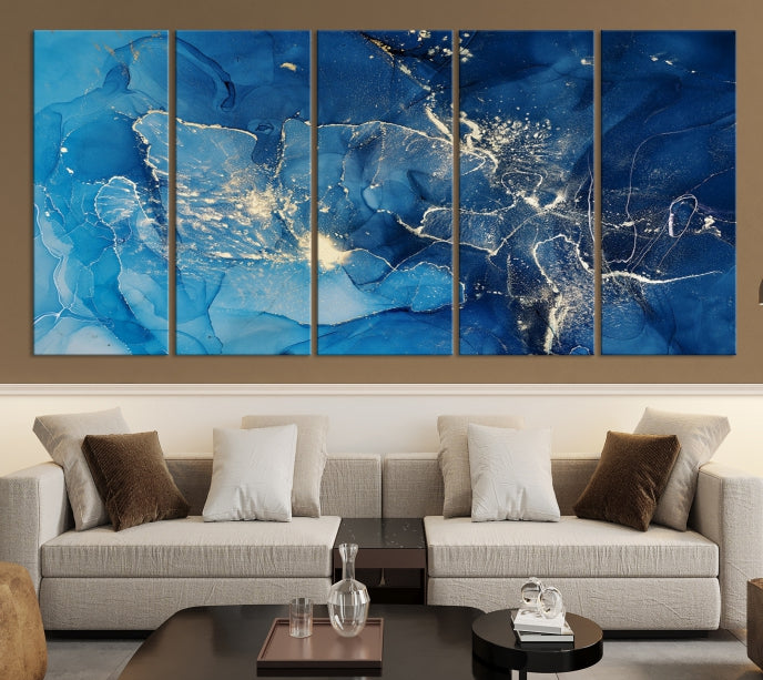 Marble Fluid Effect Large Wall Art Modern Abstract Canvas Wall Art Print