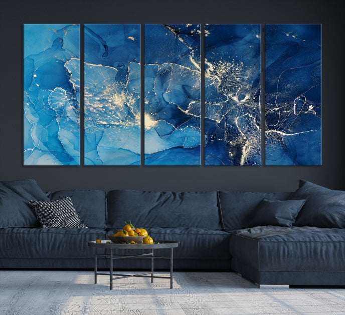 Marble Fluid Effect Large Wall Art Modern Abstract Canvas Wall Art Print