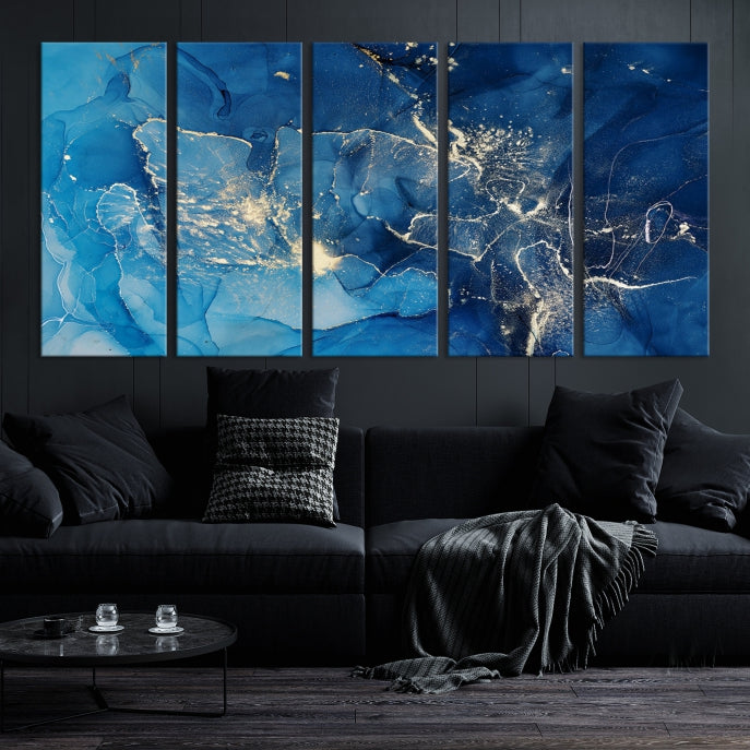 Marble Fluid Effect Large Wall Art Modern Abstract Canvas Wall Art Print