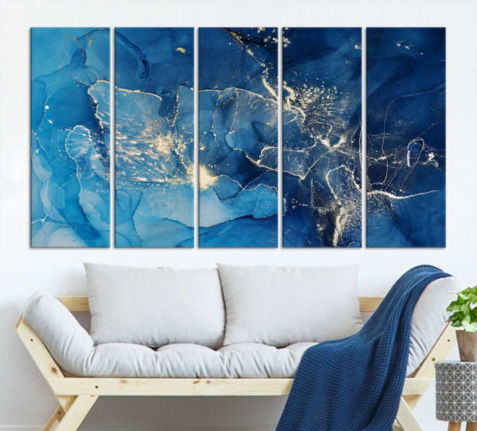 Marble Fluid Effect Large Wall Art Modern Abstract Canvas Wall Art Print