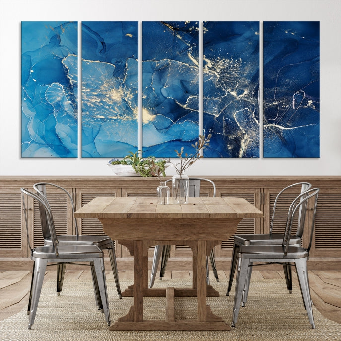 Marble Fluid Effect Large Wall Art Modern Abstract Canvas Wall Art Print