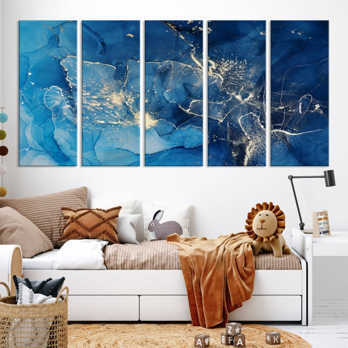 Marble Fluid Effect Large Wall Art Modern Abstract Canvas Wall Art Print